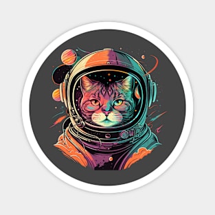 Astronaut Cat Space Cat Galaxy Kitten Magnet